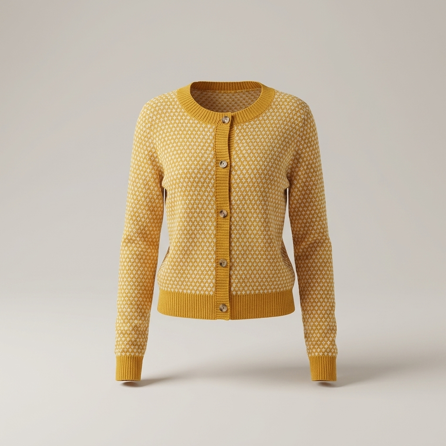 PLUXSTYLE::numise::amanda-button-front-cardigan::pack-mustard-yellow