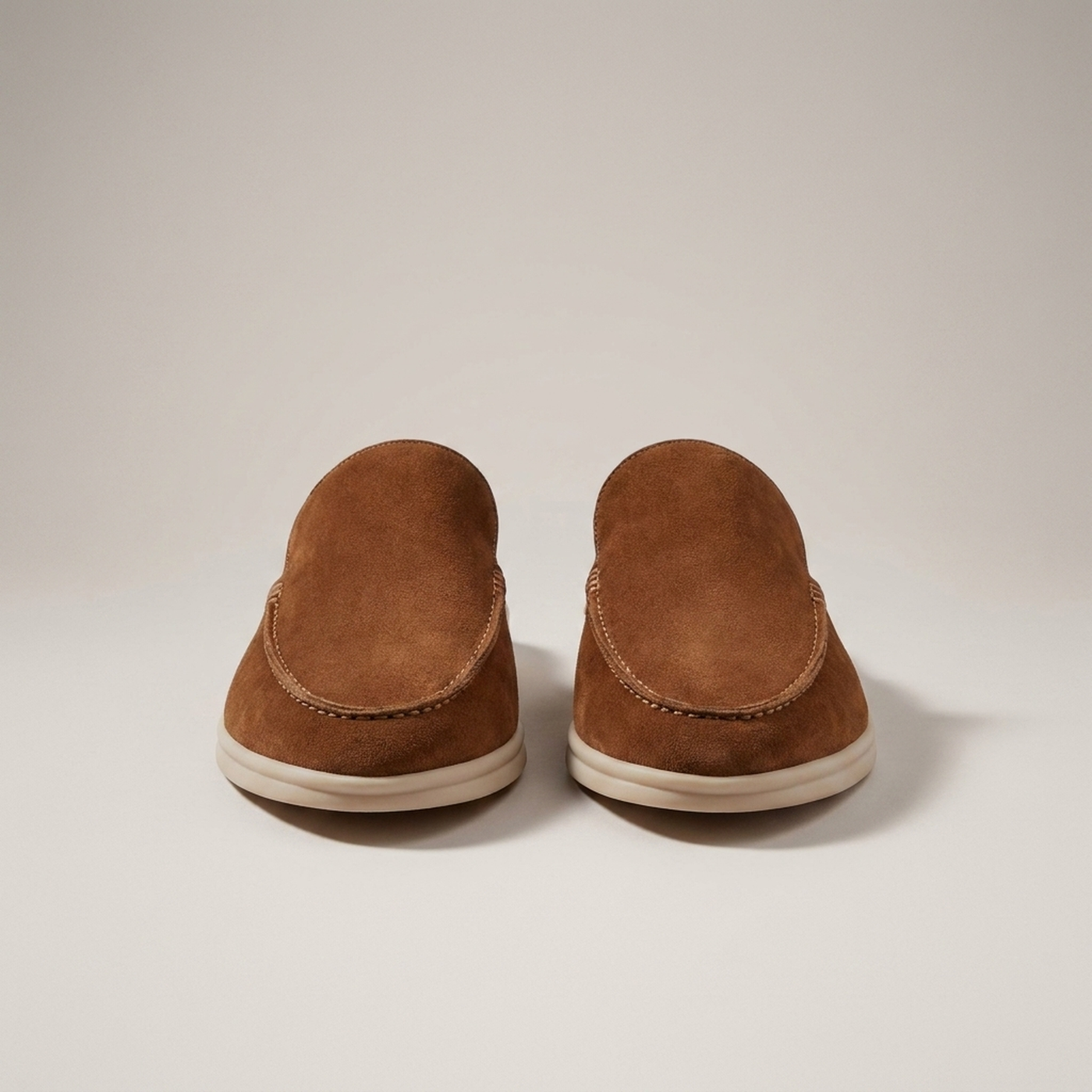 PLUXSTYLE::numise::mens-moc-toe-backless-loafers::pack-brown