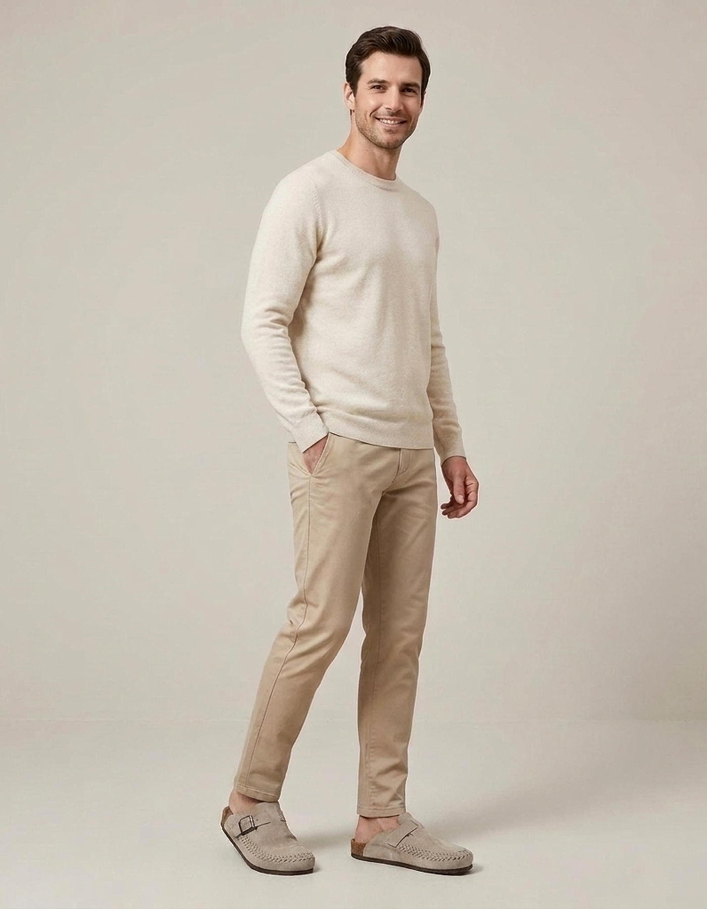 PLUXSTYLE::numise::aurelio-woven-clogs-in-beige::zoom-out