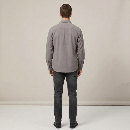 PLUXSTYLE::numise::mens-relaxed-button-up-top::back