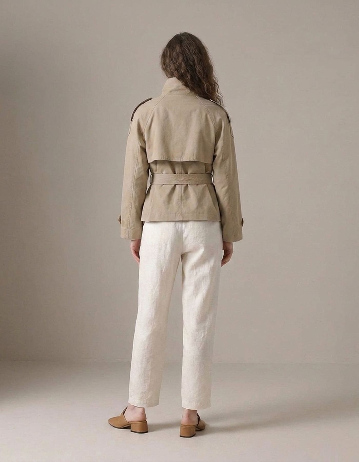 PLUXSTYLE::numise::elise-cropped-trench-parka::back