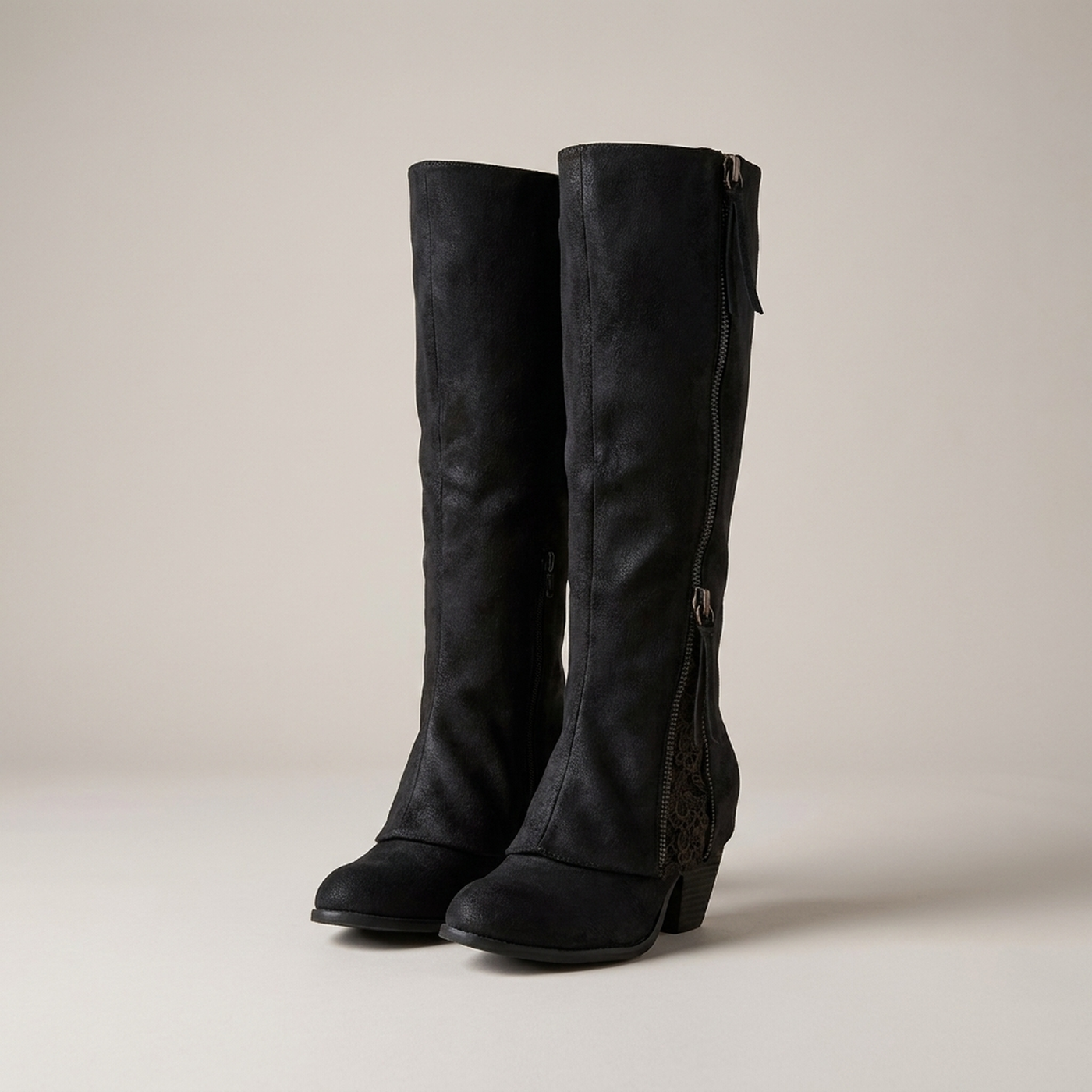 PLUXSTYLE::numise::everyday-knee-high-boots::pack-black
