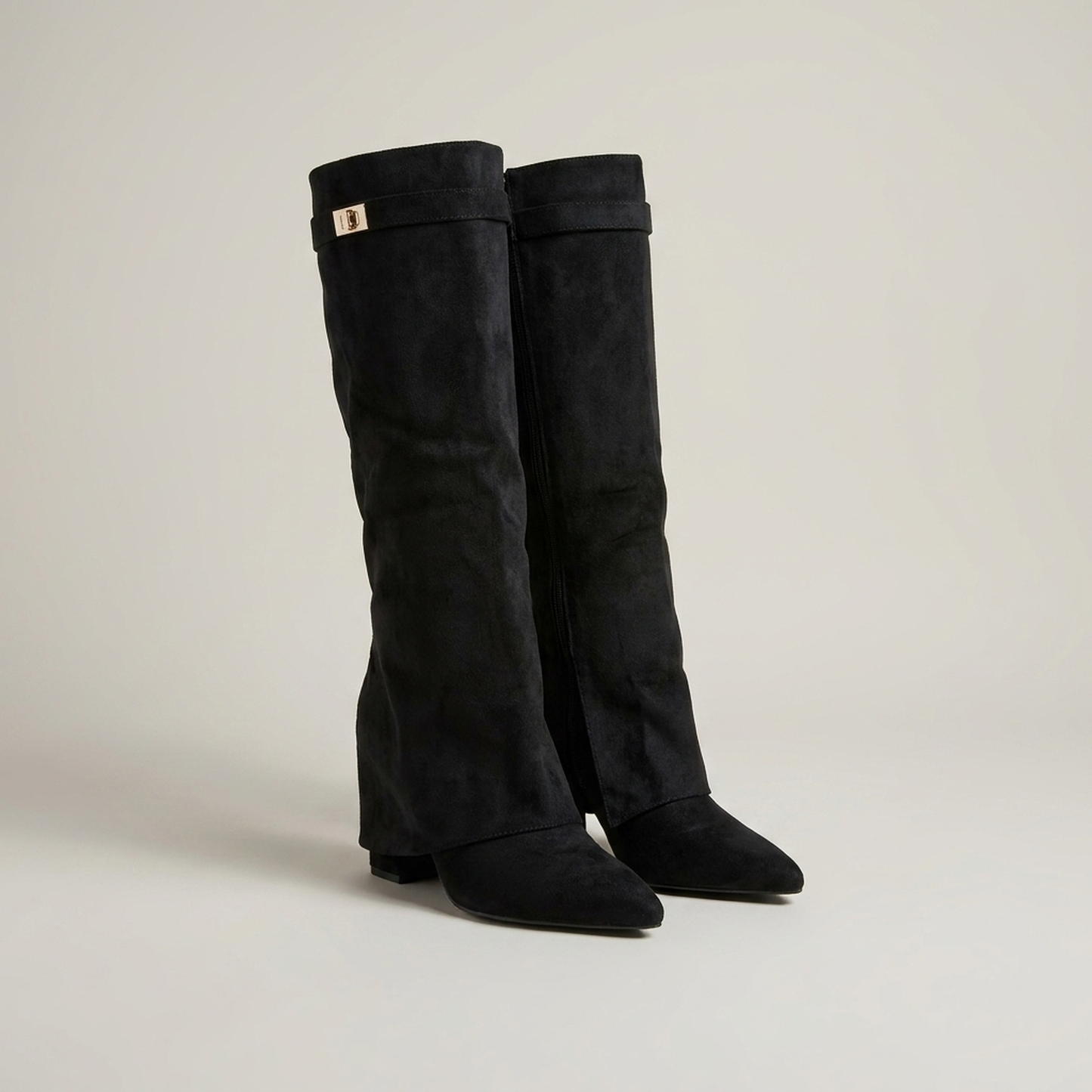 PLUXSTYLE::numise::pointed-toe-tall-boots::pack-black