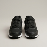 PLUXSTYLE::numise::mens-air-cushioned-walking-shoes::pack-black-and-white