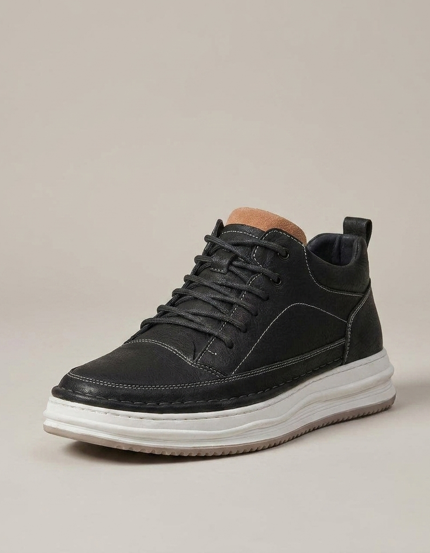 PLUXSTYLE::numise::mens-platform-mid-top-sneakers::closeup-hero