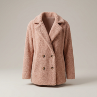 PLUXSTYLE::numise::womens-relaxed-double-breasted-parka::pack-pink