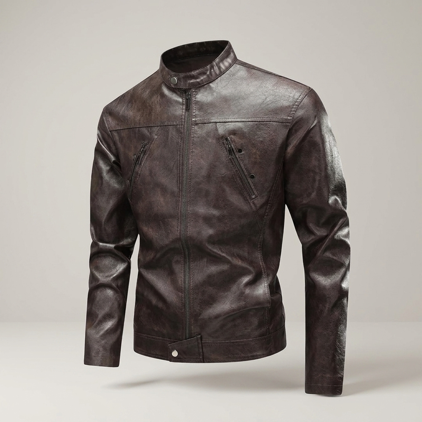 PLUXSTYLE::numise::mens-tailored-aviator-parka::pack-brown