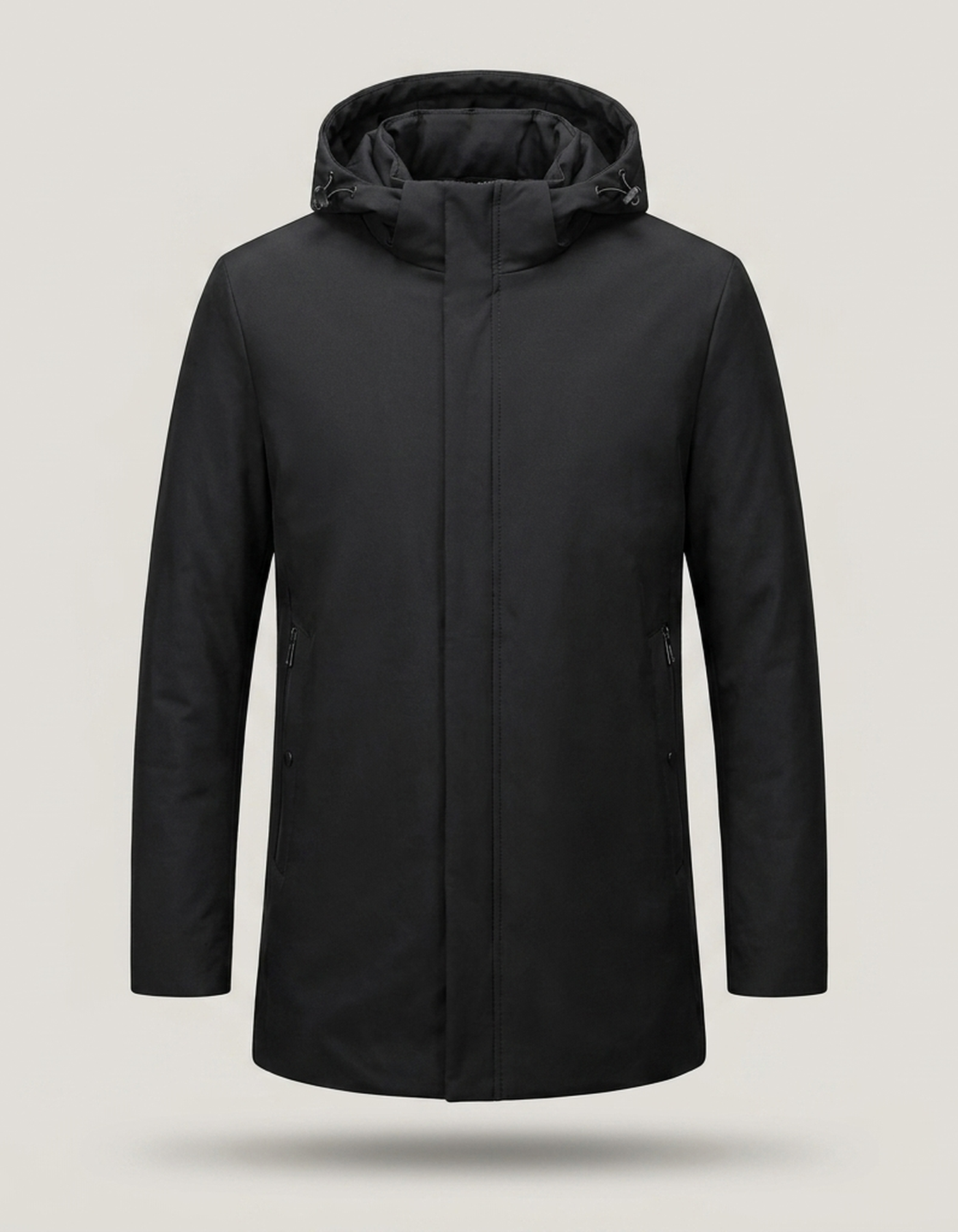 PLUXSTYLE::numise::mens-longline-hooded-parka::pack-black