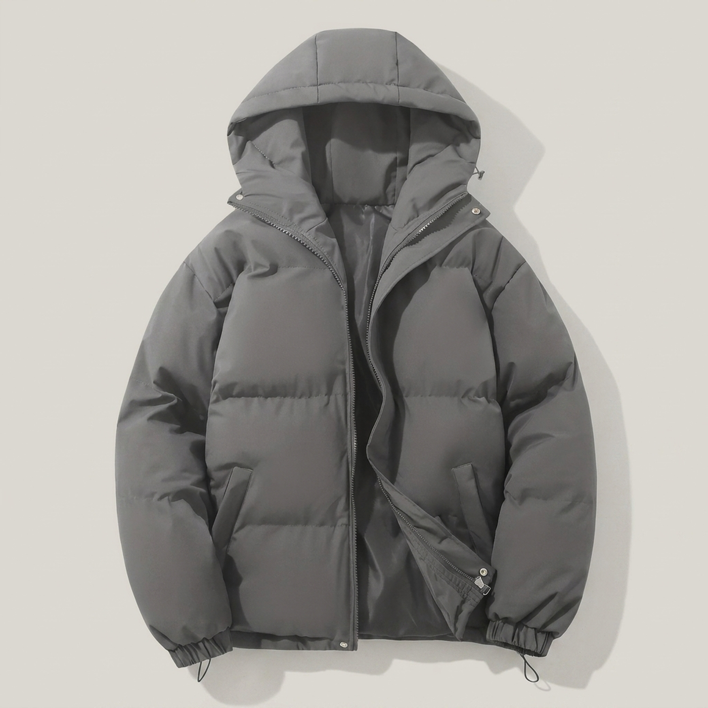 PLUXSTYLE::numise::mens-classic-hooded-parka::pack-dark-gray
