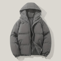 PLUXSTYLE::numise::mens-classic-hooded-parka::pack-dark-gray