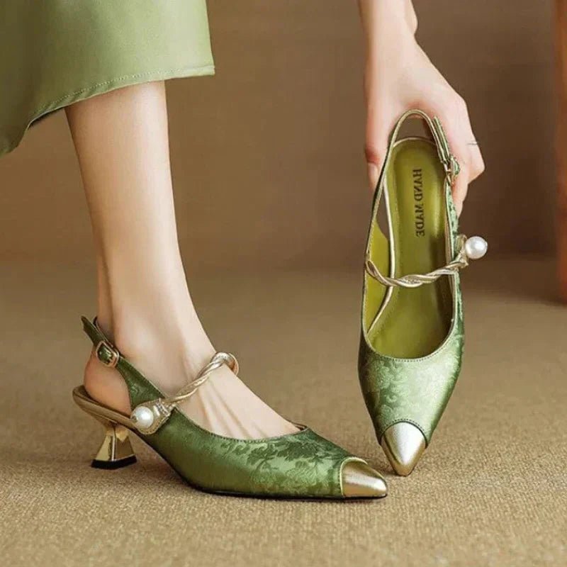PLUXSTYLE::numise::amelie-pearl-strap-slingback-pumps::lifestyle-keep-1