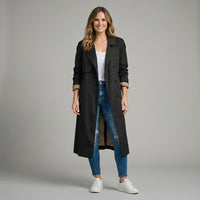 Belted Double-Breasted Trench Coat