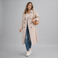 Belted Double-Breasted Trench Coat