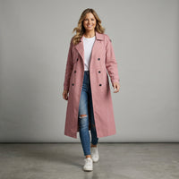 Belted Double-Breasted Trench Coat