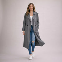 Belted Double-Breasted Trench Coat
