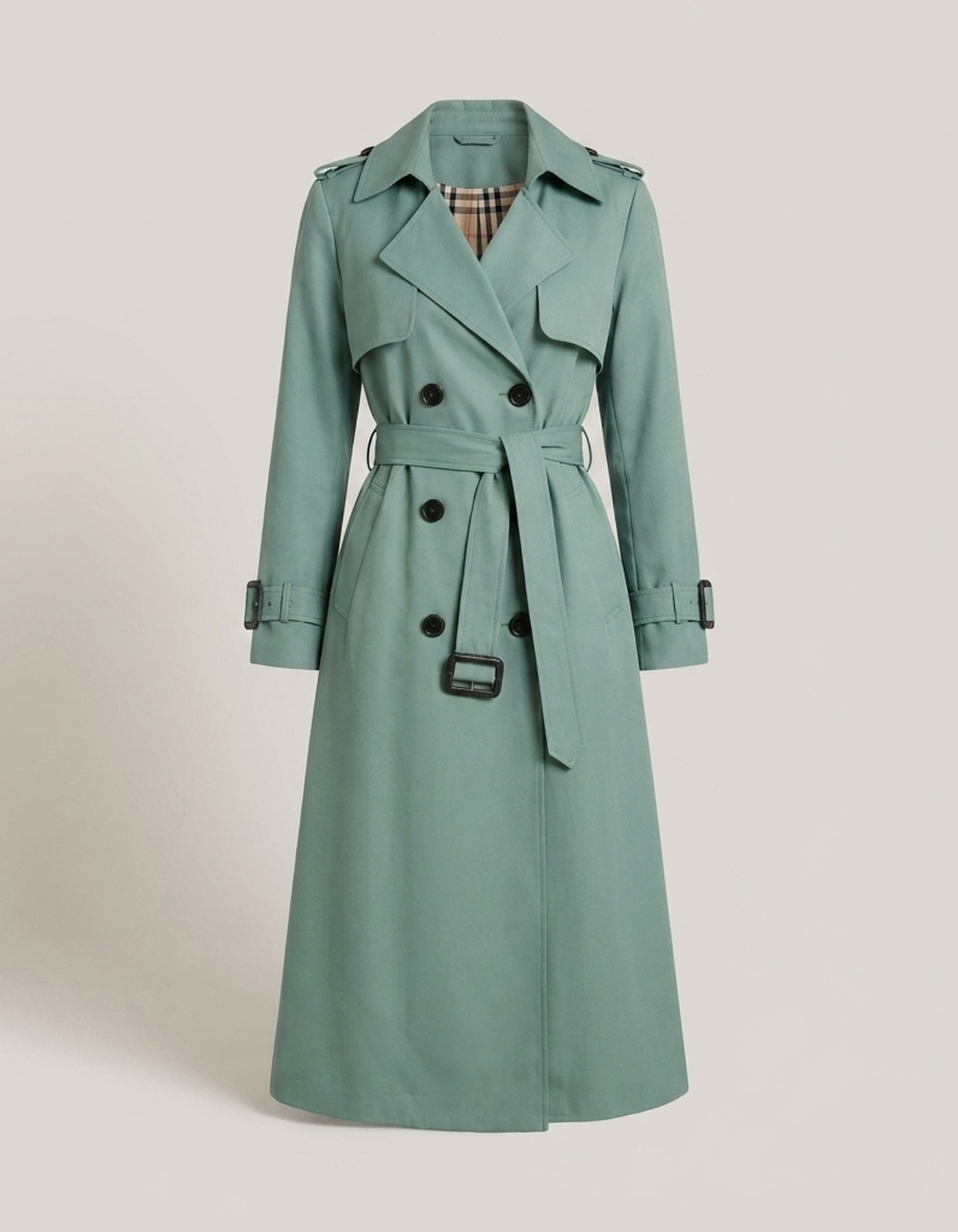 PLUXSTYLE::numise::double-breasted-parka::pack-green