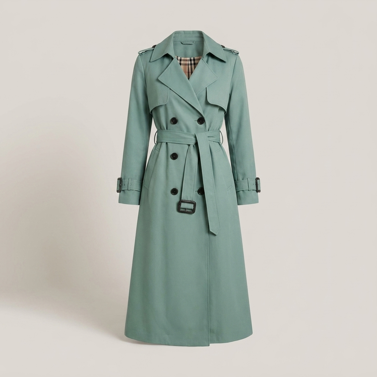 PLUXSTYLE::numise::double-breasted-parka::pack-green