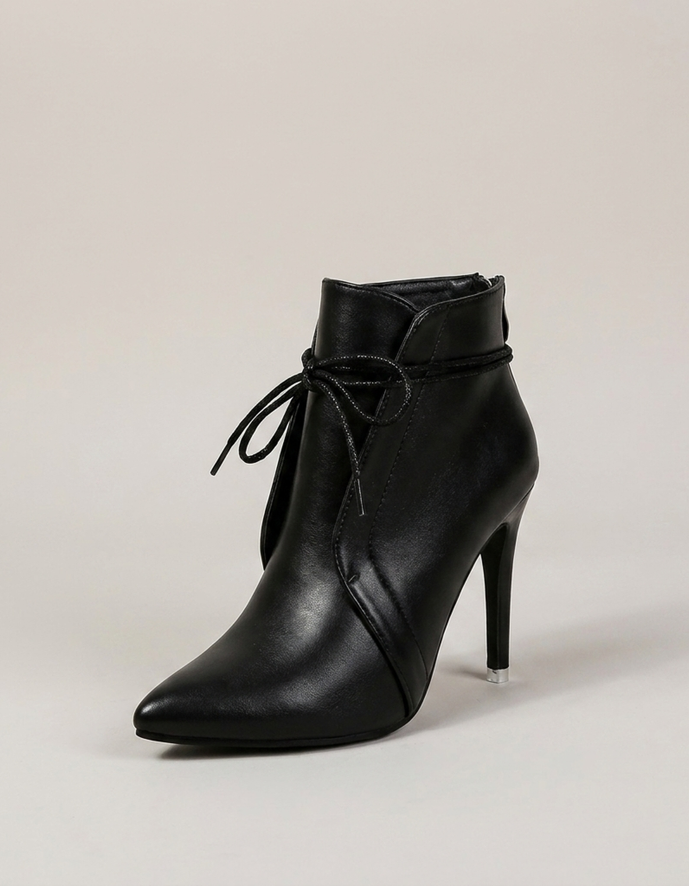 PLUXSTYLE::numise::pointed-toe-stiletto-ankle-boots::closeup-hero