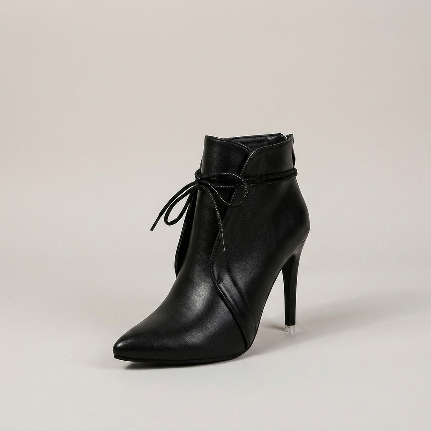 PLUXSTYLE::numise::pointed-toe-stiletto-ankle-boots::closeup-hero