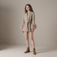 PLUXSTYLE::numise::womens-belted-longline-parka::front