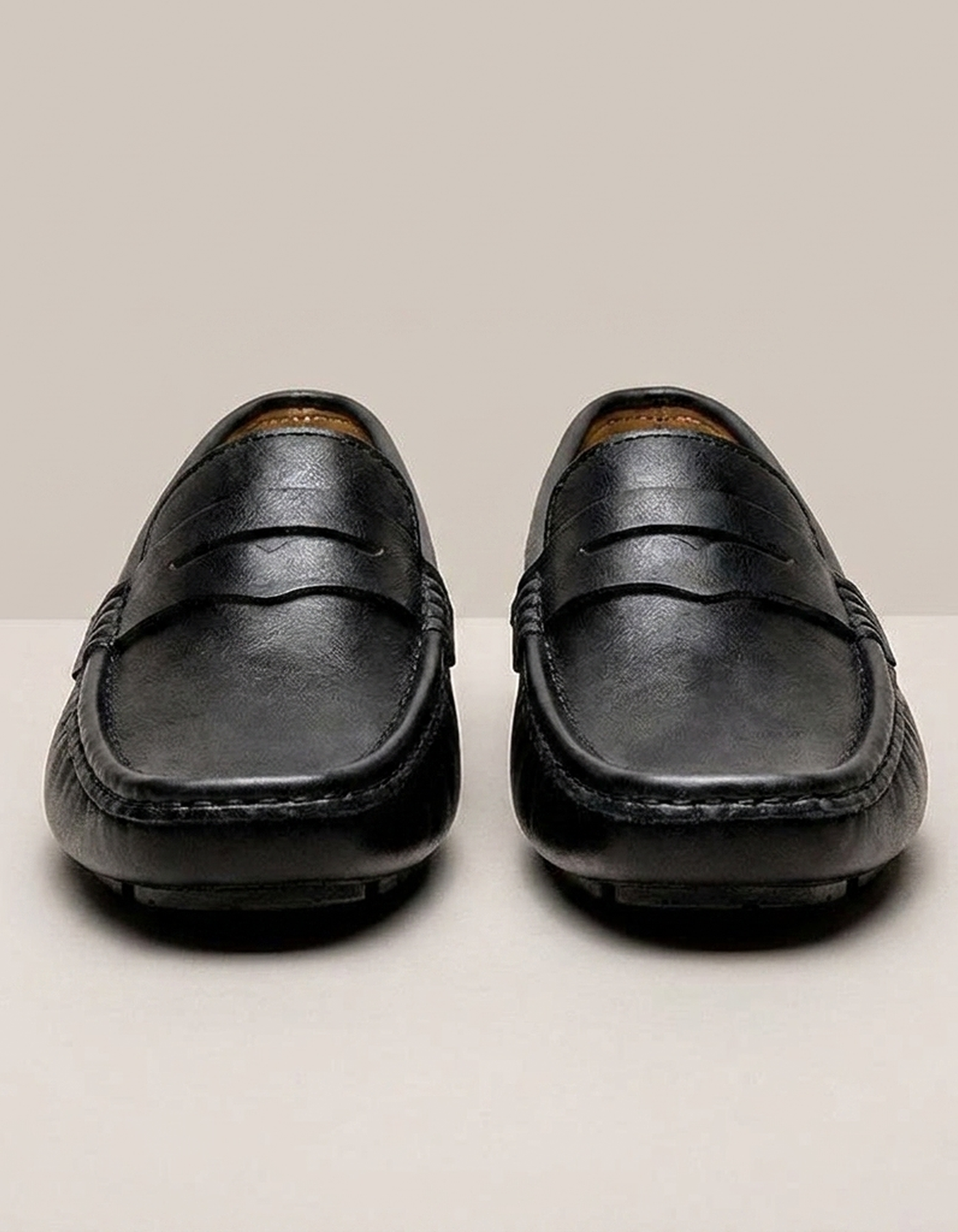 PLUXSTYLE::numise::mens-round-toe-penny-loafers::pack-black