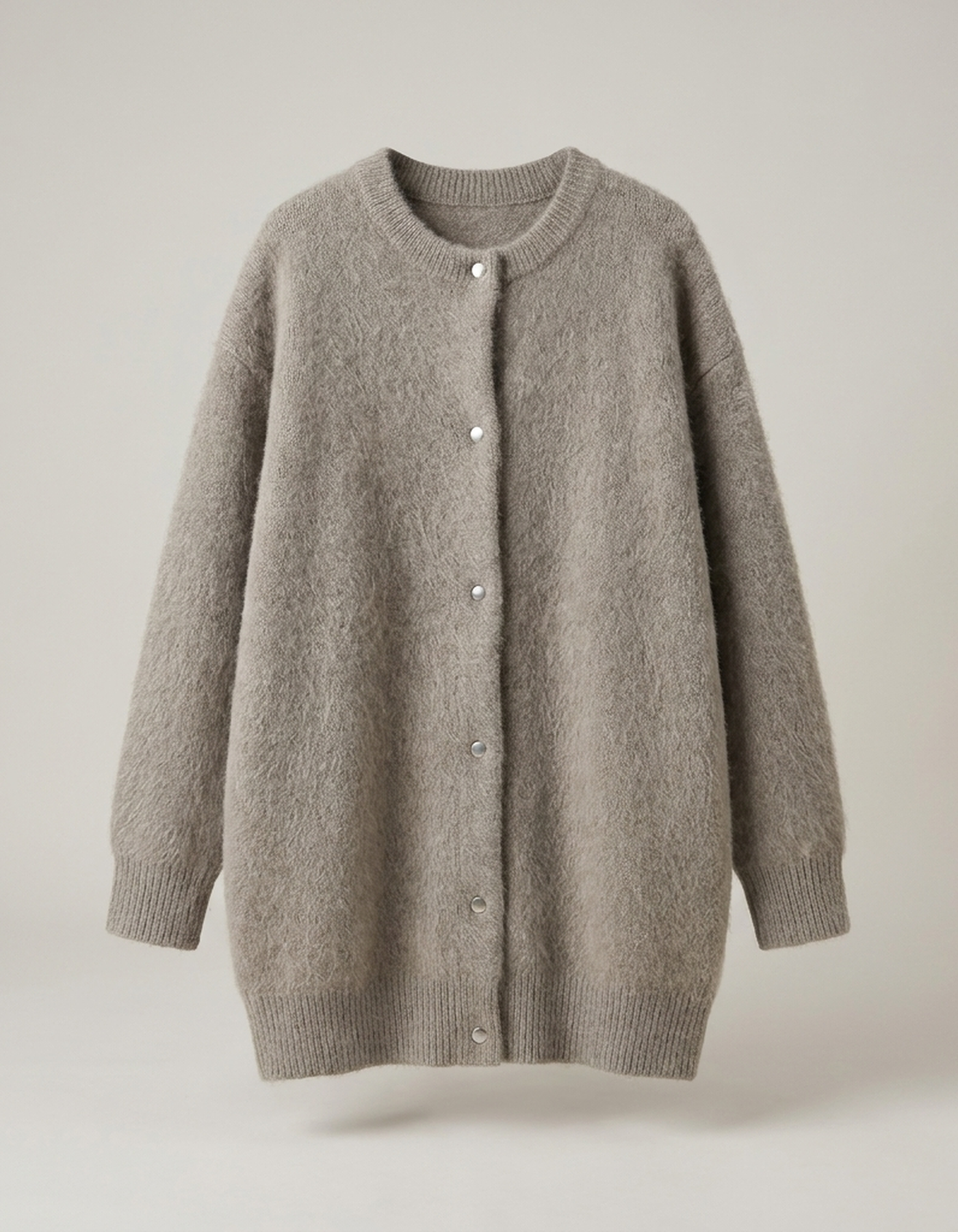 PLUXSTYLE::numise::longline-button-front-cardigan::pack-light-brown