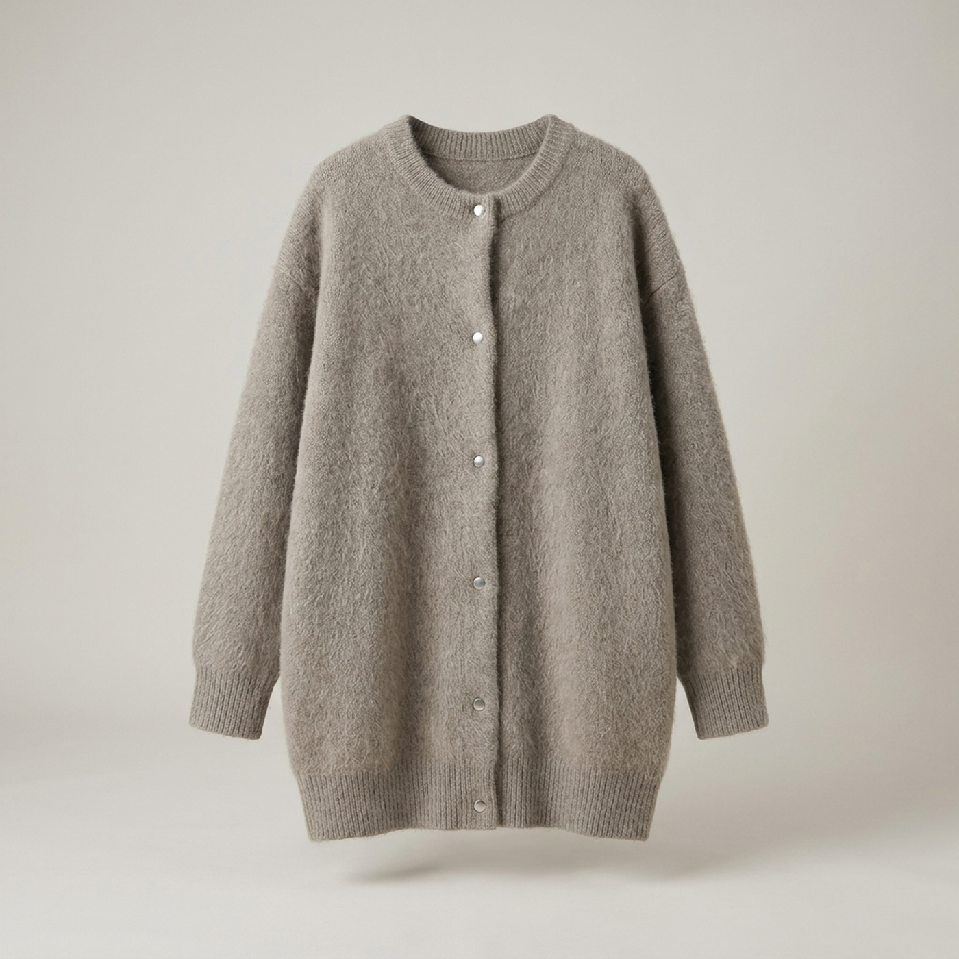 PLUXSTYLE::numise::longline-button-front-cardigan::pack-light-brown