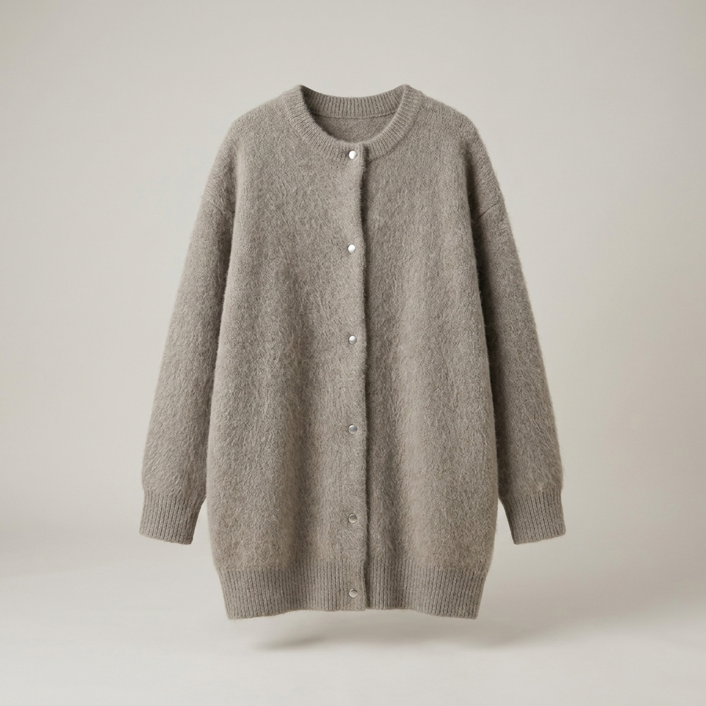 PLUXSTYLE::numise::longline-button-front-cardigan::pack-light-brown