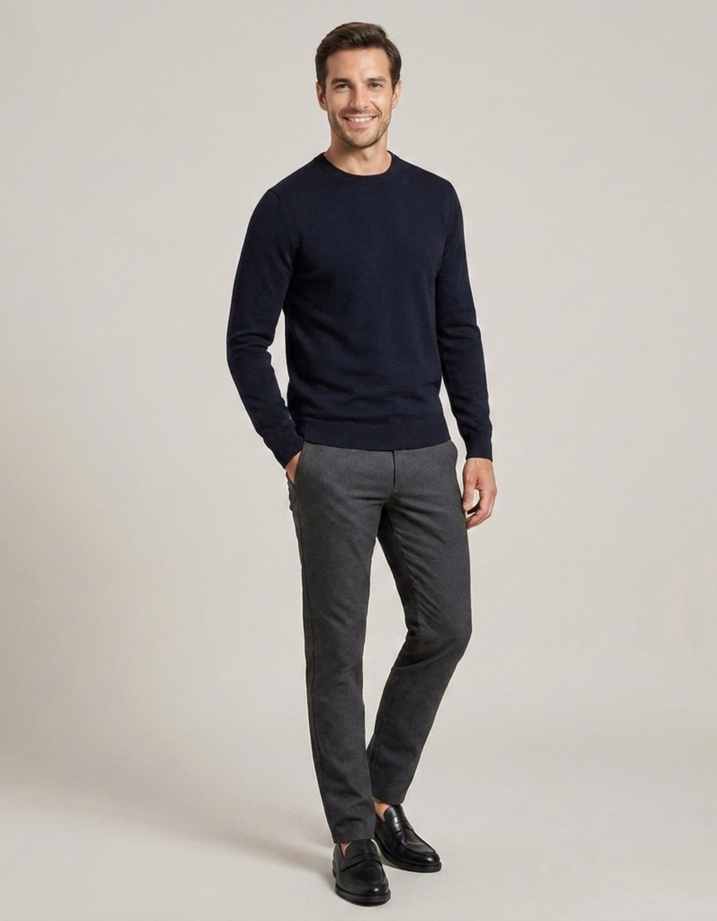 PLUXSTYLE::numise::mens-ribbed-sole-penny-loafers::zoom-out