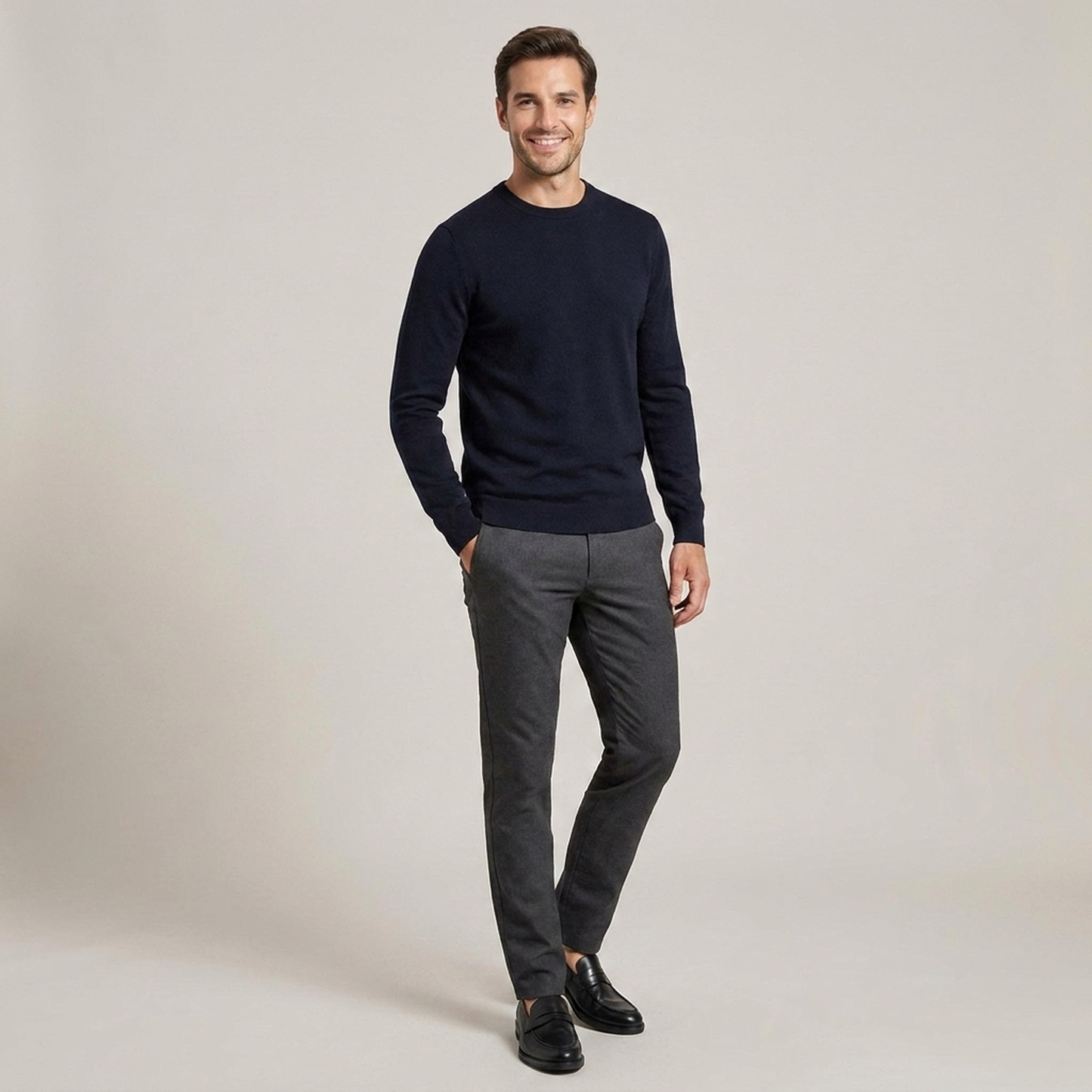 PLUXSTYLE::numise::mens-ribbed-sole-penny-loafers::zoom-out