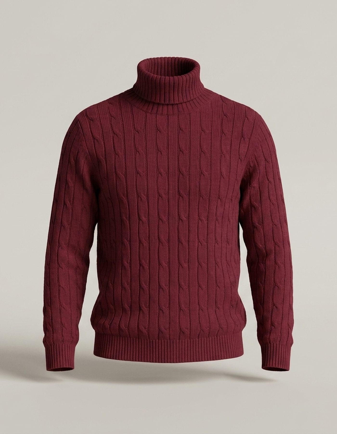 PLUXSTYLE::numise::mens-cable-turtleneck-sweater::pack-red