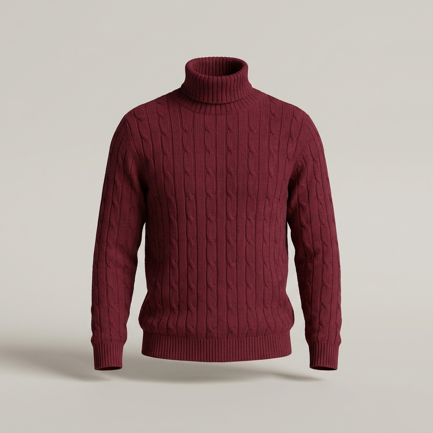 PLUXSTYLE::numise::mens-cable-turtleneck-sweater::pack-red