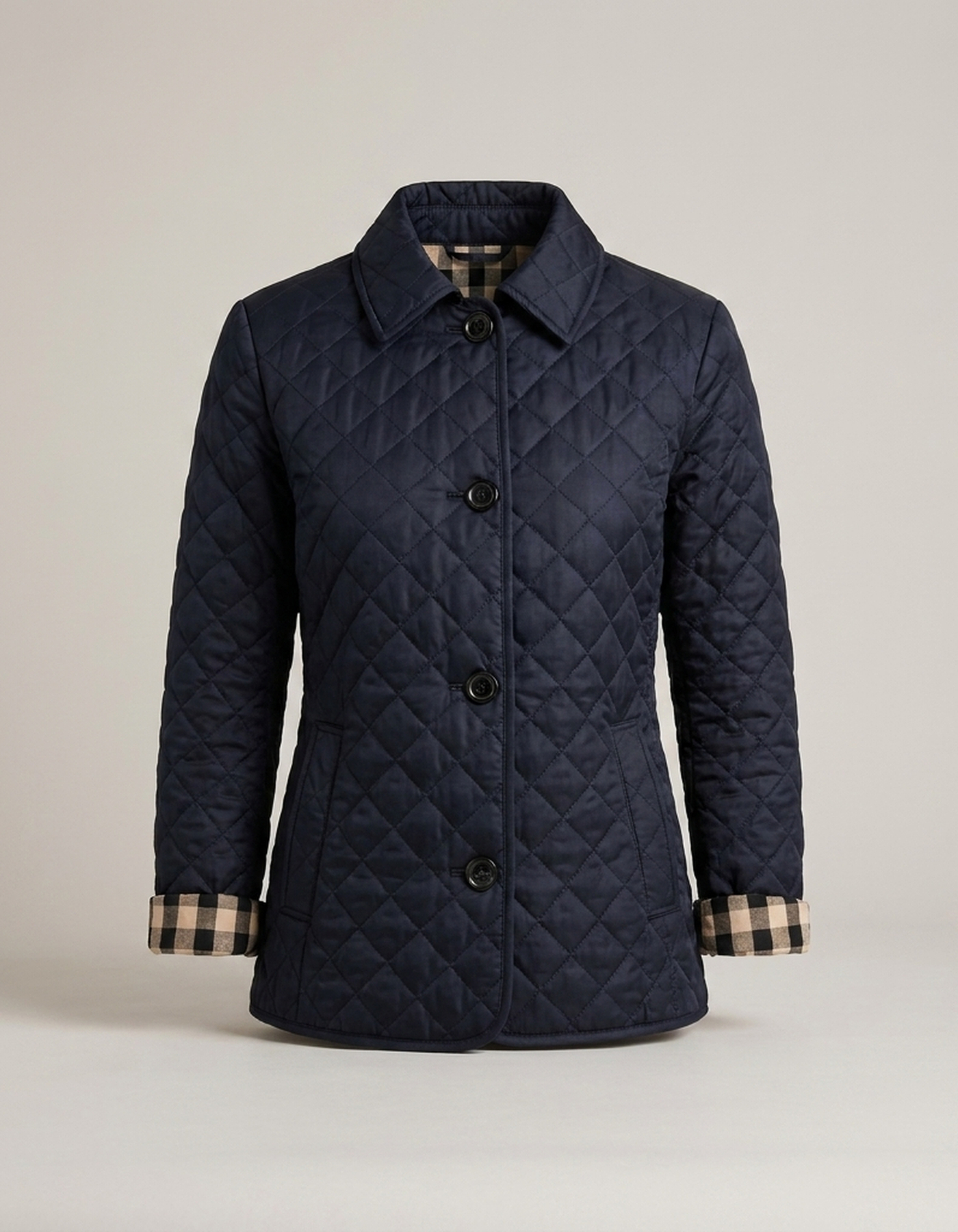 PLUXSTYLE::numise::arlisse-diamond-quilted-parka::pack-navy-blue