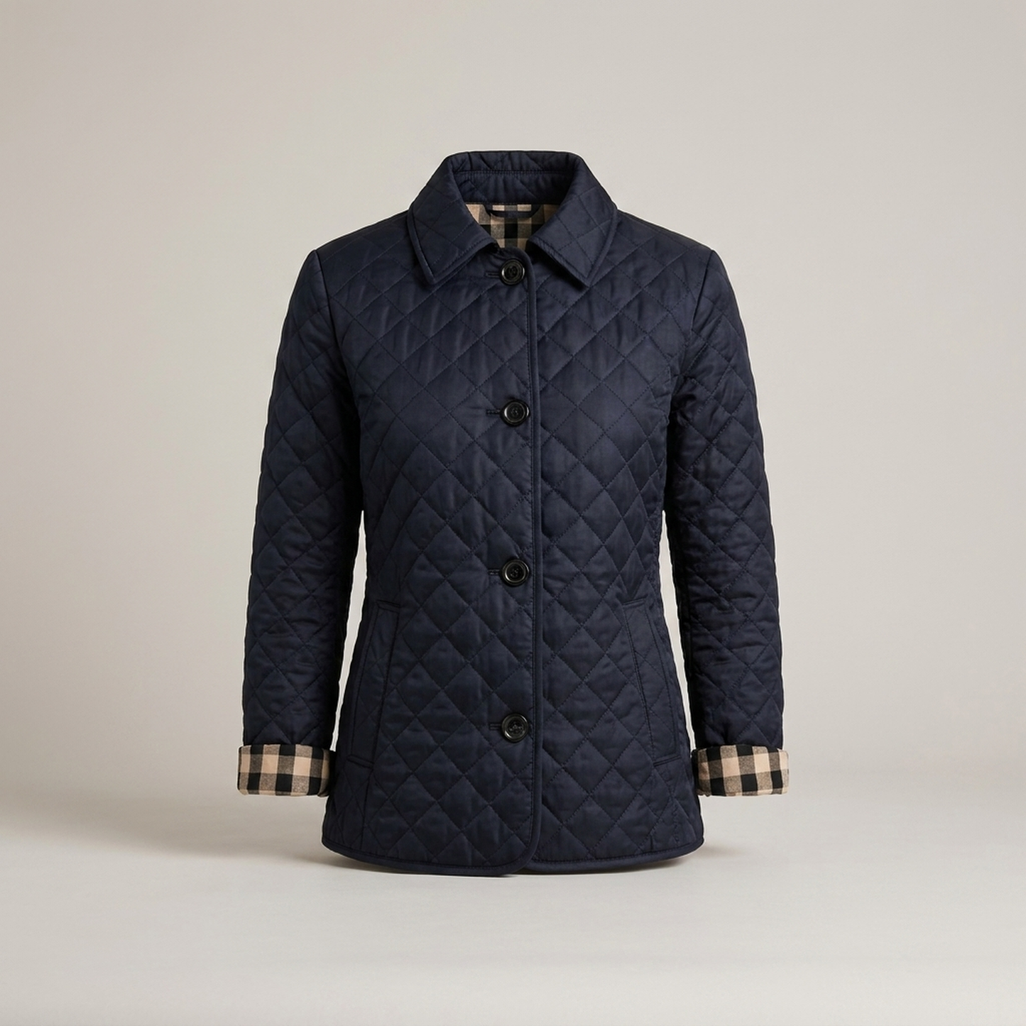 PLUXSTYLE::numise::arlisse-diamond-quilted-parka::pack-navy-blue