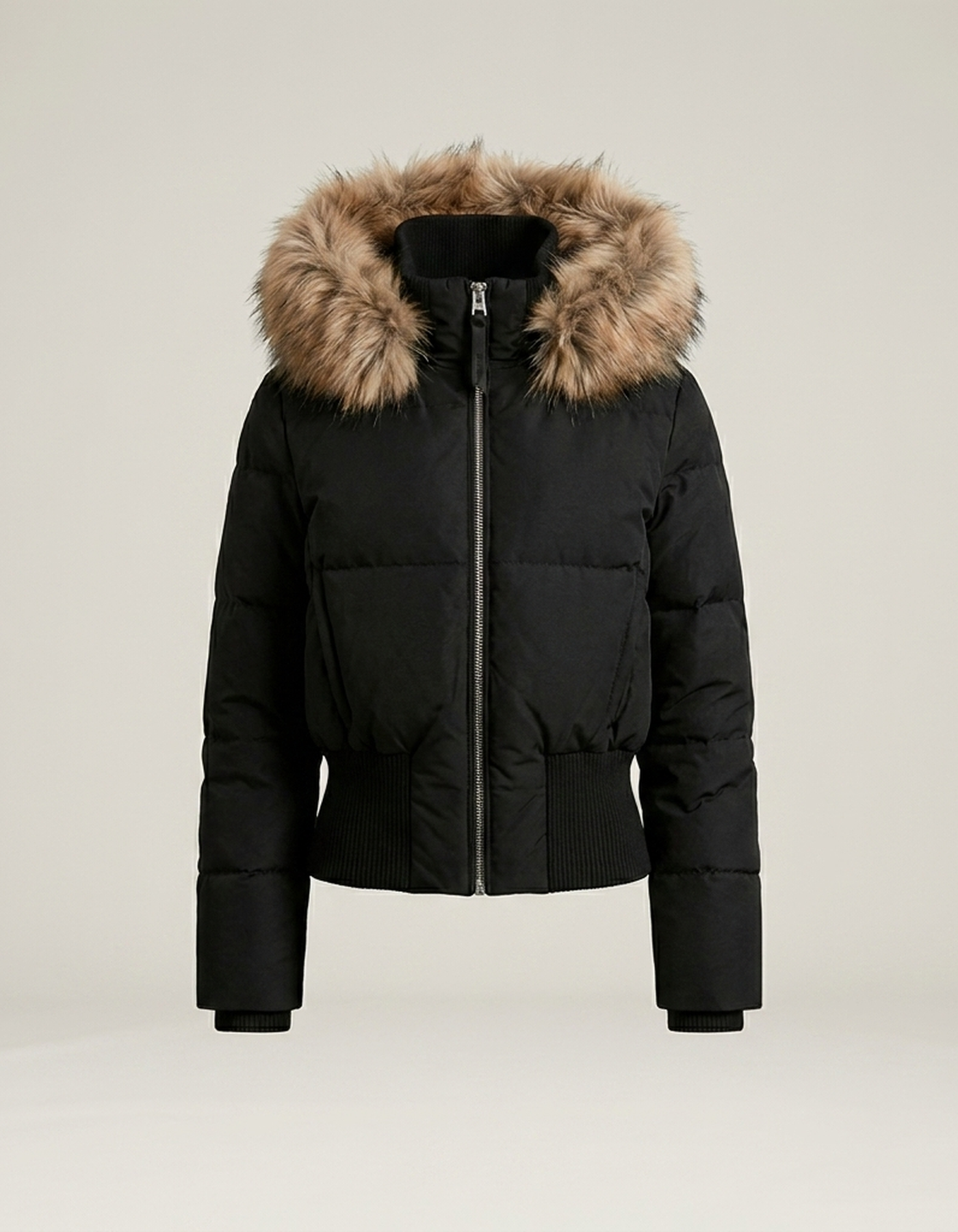 PLUXSTYLE::numise::ariana-short-hooded-puffer-jacket::pack-black
