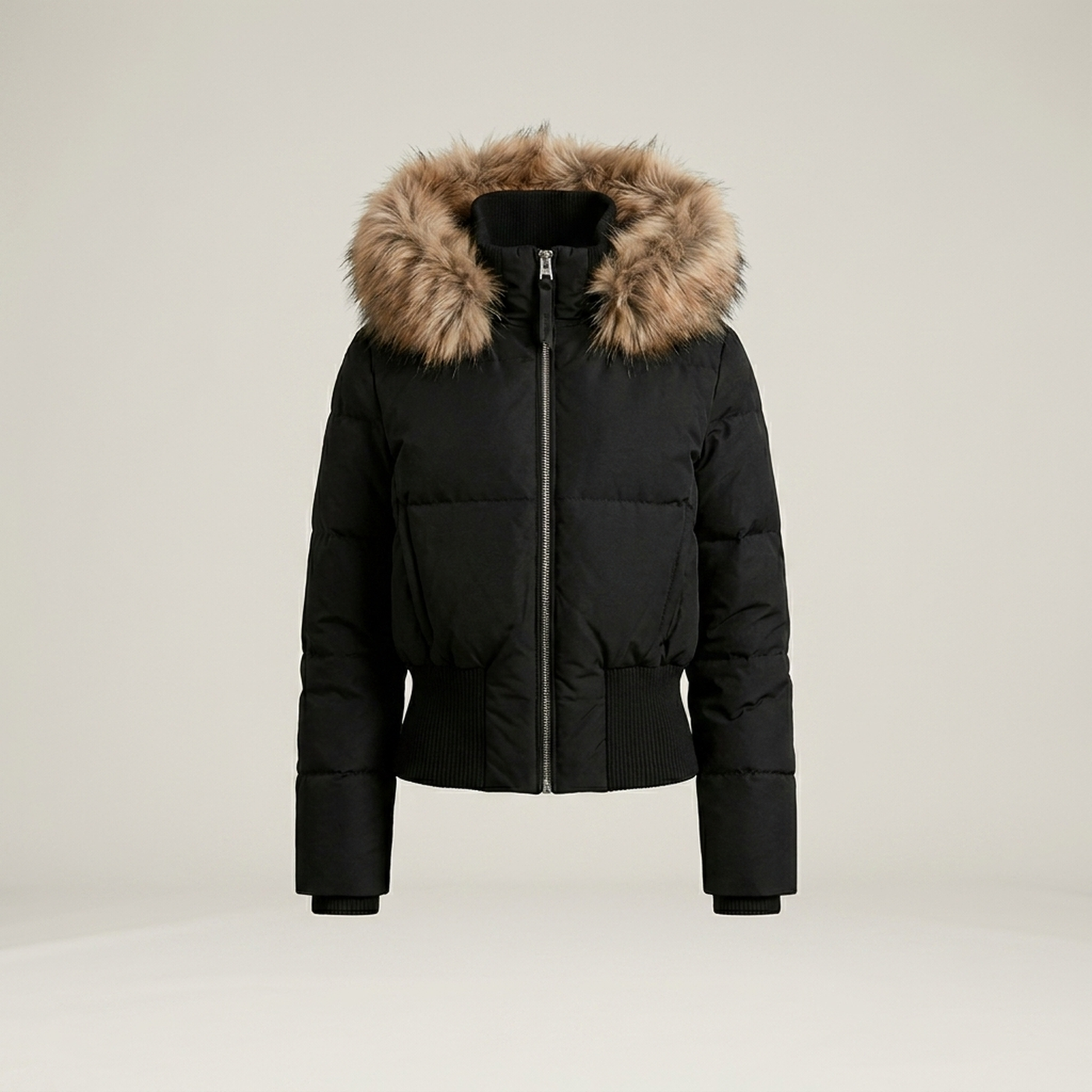 PLUXSTYLE::numise::ariana-short-hooded-puffer-jacket::pack-black