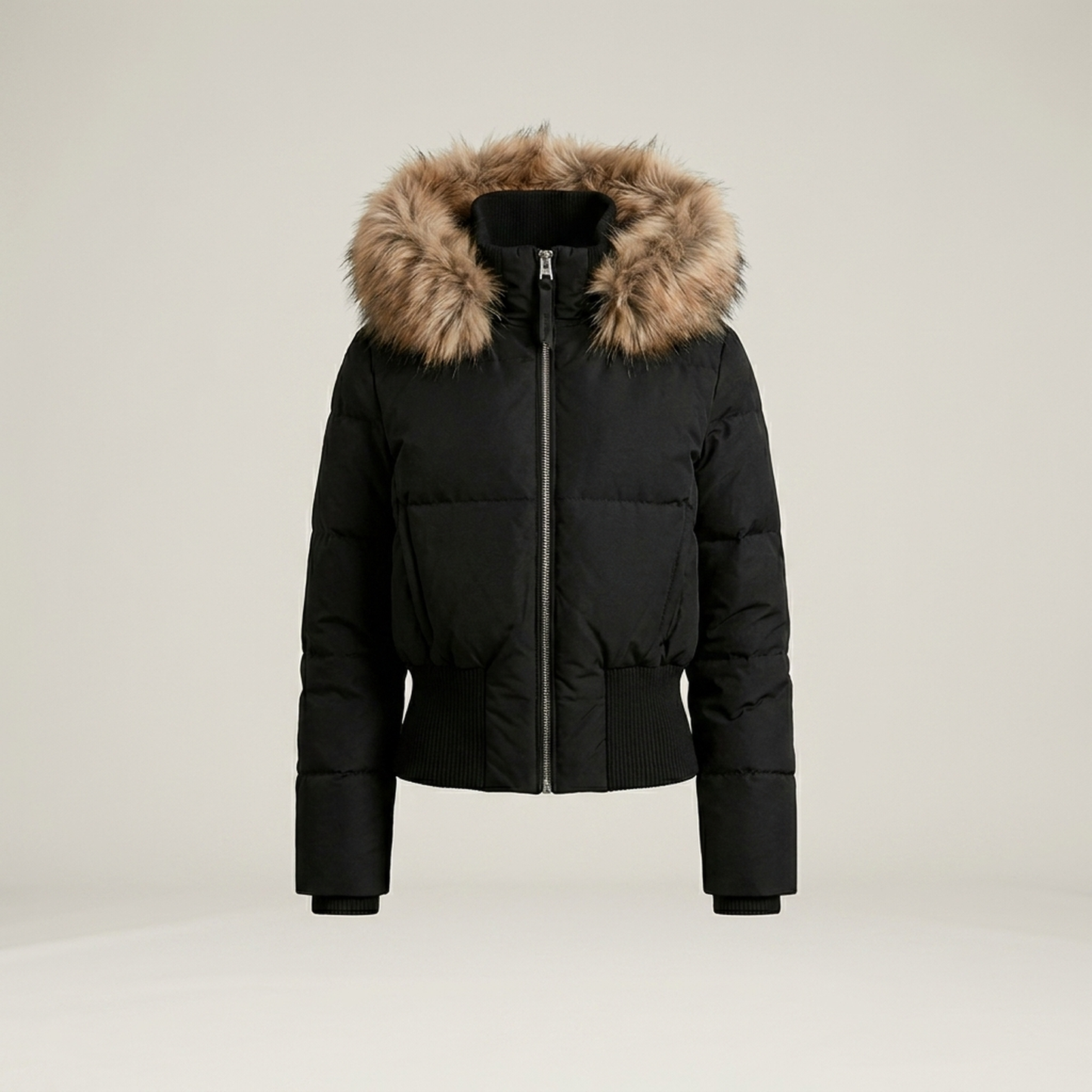 PLUXSTYLE::numise::ariana-short-hooded-puffer-jacket::pack-black