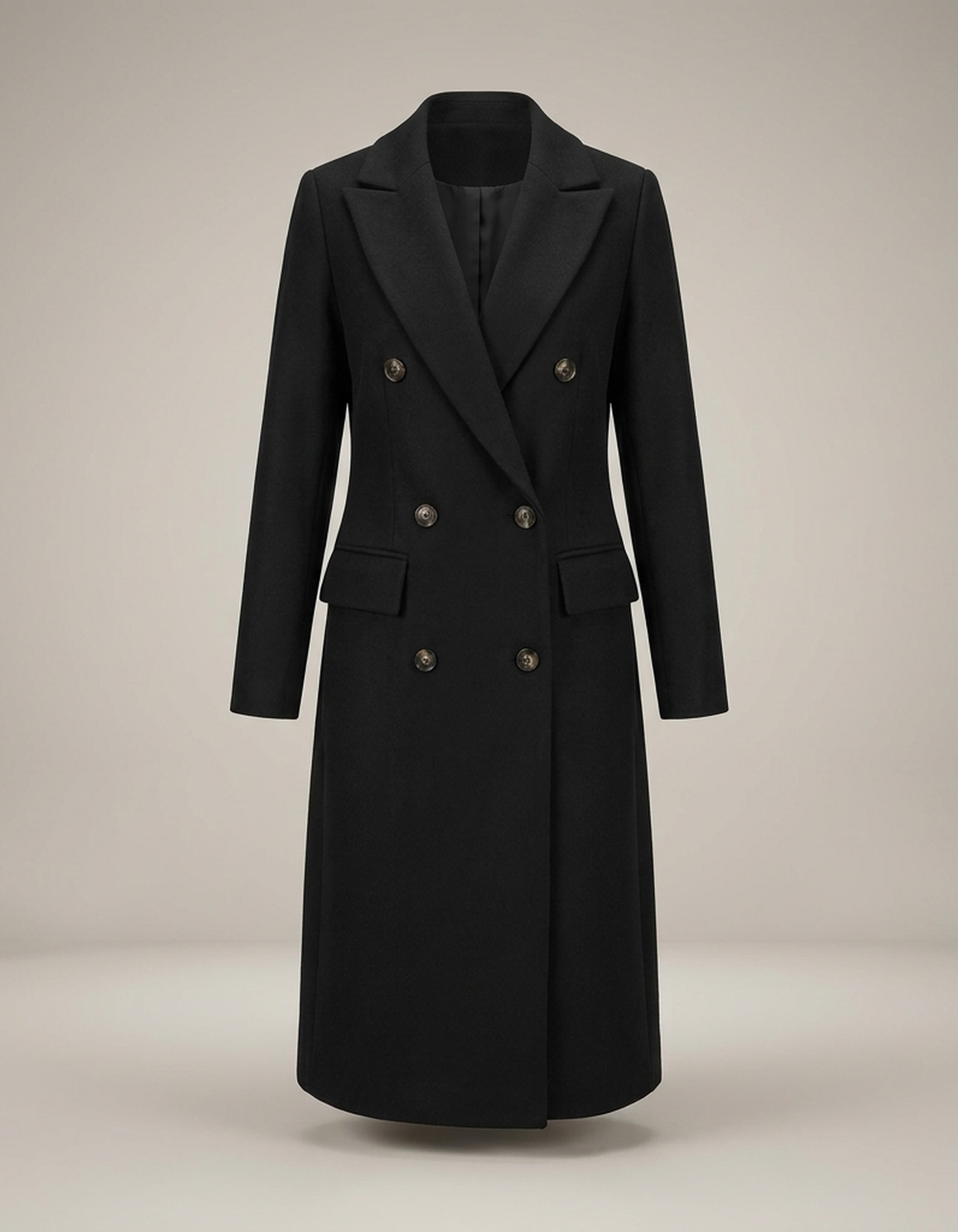 PLUXSTYLE::numise::double-breasted-tailored-parka::pack-black