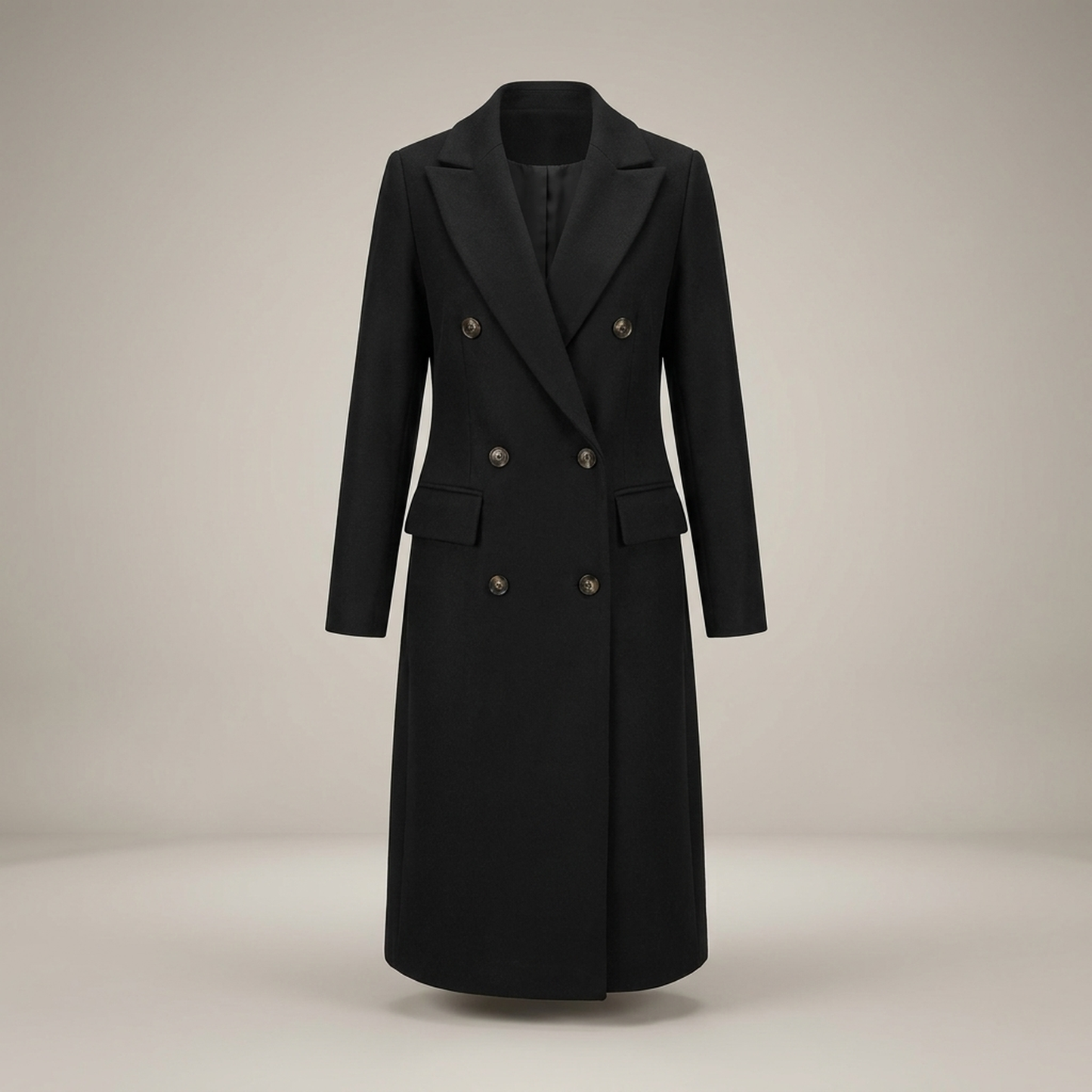 PLUXSTYLE::numise::double-breasted-tailored-parka::pack-black
