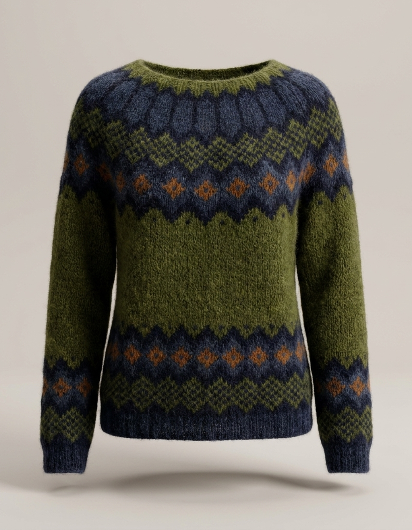 PLUXSTYLE::numise::evelina-relaxed-fit-sweater::pack-dark-green