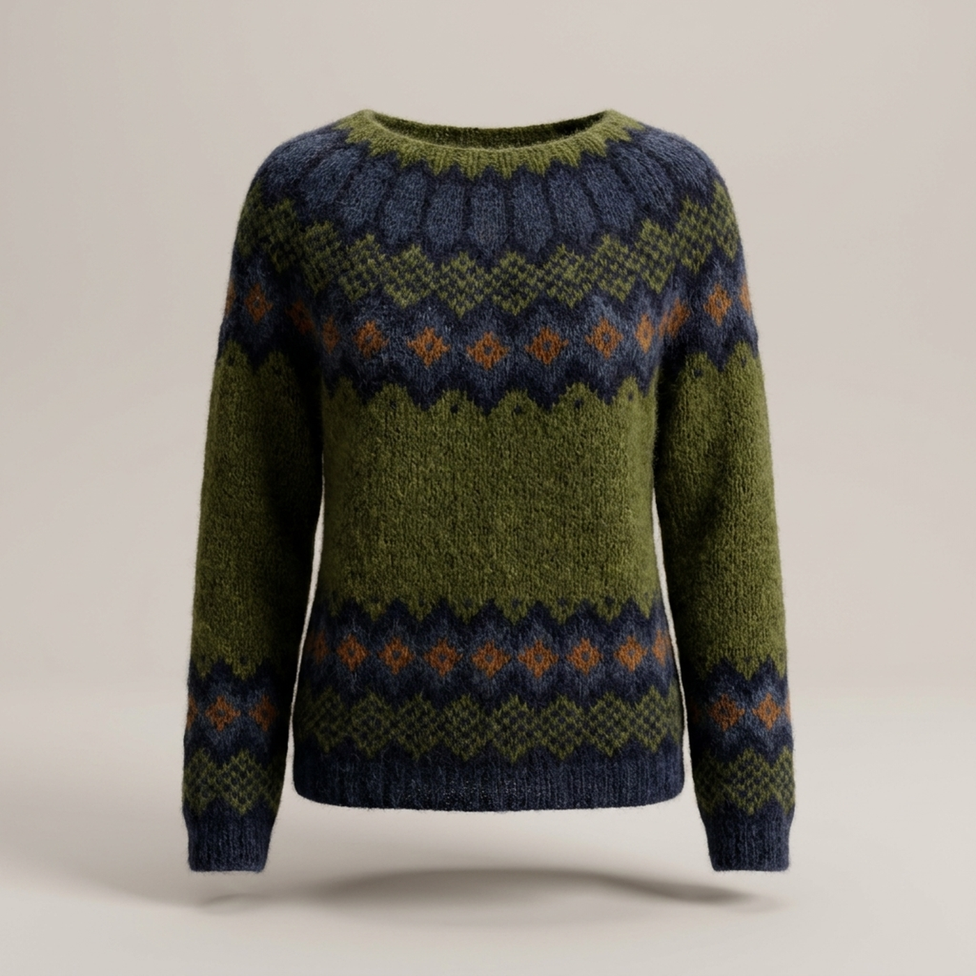 PLUXSTYLE::numise::evelina-relaxed-fit-sweater::pack-dark-green