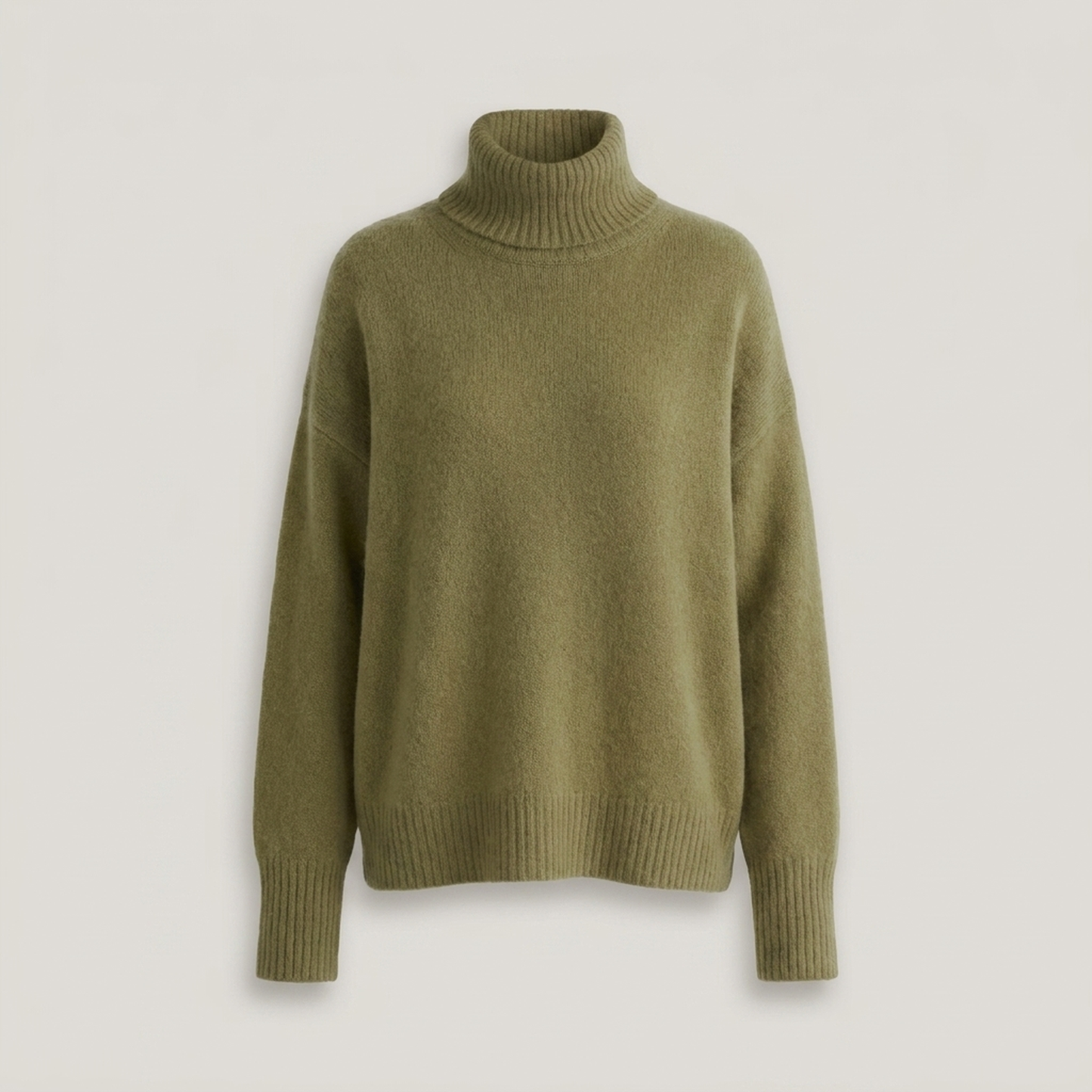 PLUXSTYLE::numise::averelle-oversized-turtleneck-sweater::pack-khaki