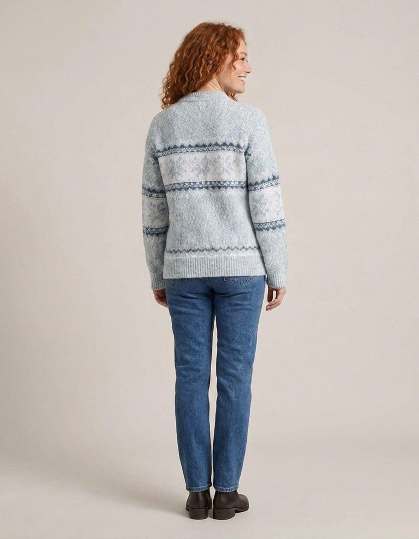 PLUXSTYLE::numise::angela-fair-isle-sweater::back