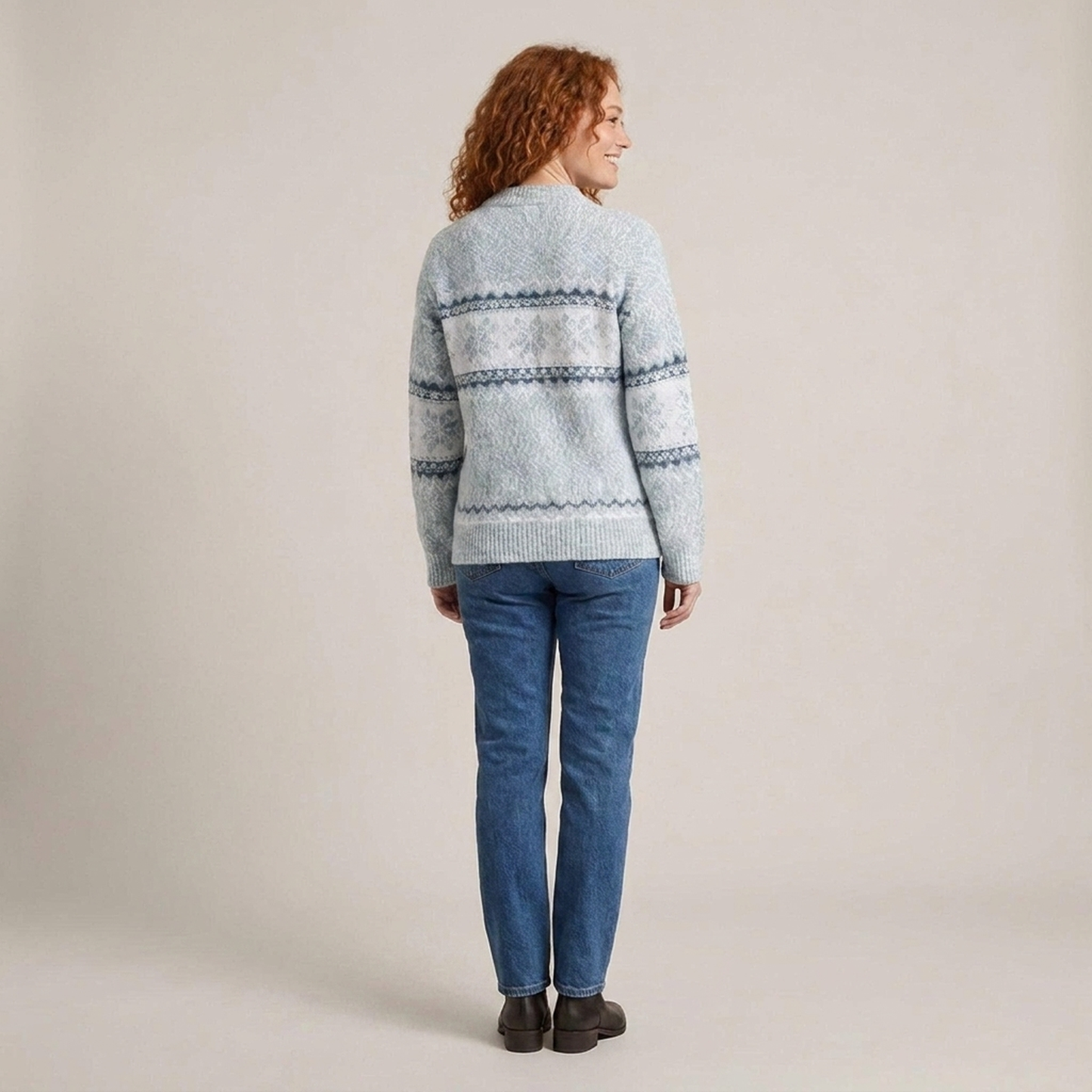 PLUXSTYLE::numise::angela-fair-isle-sweater::back