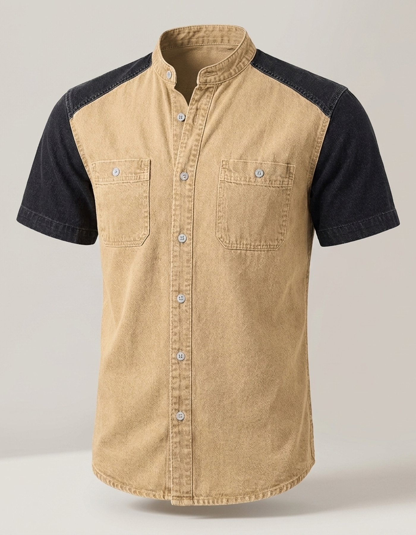 PLUXSTYLE::numise::mens-easy-fit-henley-top::pack-apricot