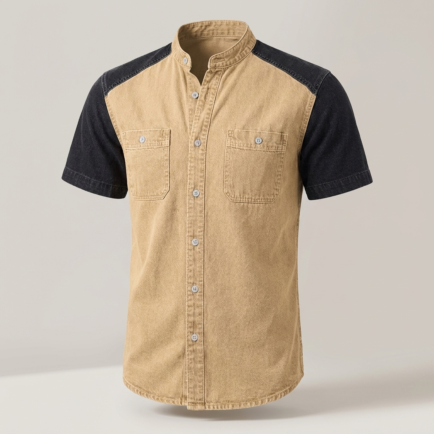 PLUXSTYLE::numise::mens-easy-fit-henley-top::pack-apricot