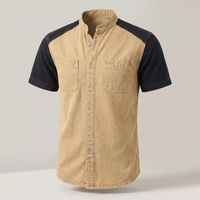 PLUXSTYLE::numise::mens-easy-fit-henley-top::pack-apricot