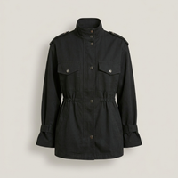PLUXSTYLE::numise::belted-utility-parka::pack-black
