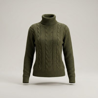 PLUXSTYLE::numise::addison-turtleneck-sweater::pack-army-green