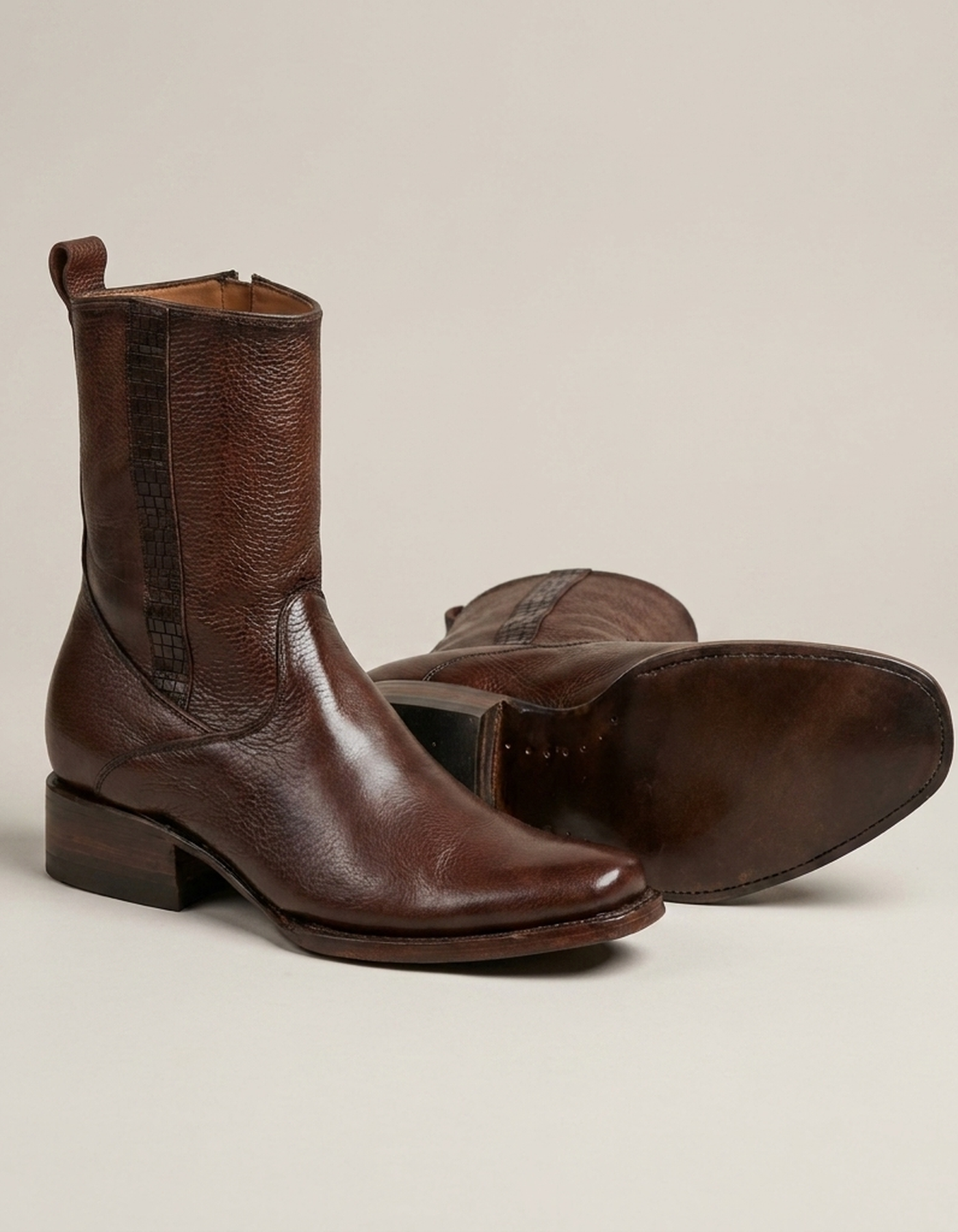 PLUXSTYLE::numise::mens-vintage-everyday-boots::pack-brown